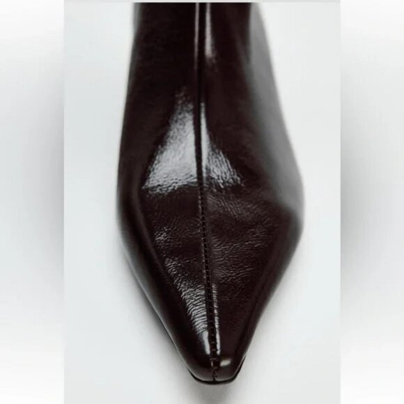 ZARA KITTEN HEEL KNEE HIGH BOOTS - Picture 8 of 8